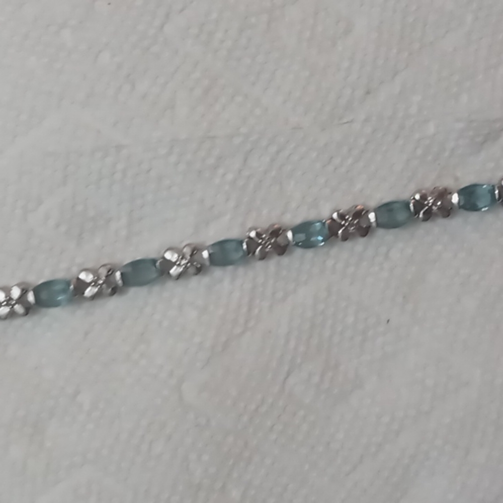 Aquamarine Bracelet 7 inch